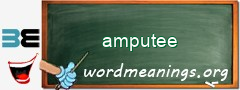 WordMeaning blackboard for amputee